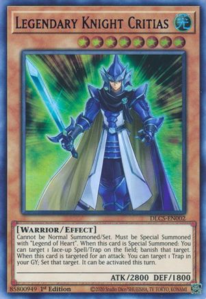 Legendary Knight Critias (Blue) (DLCS-EN002) - Dragons of Legend: The Complete Series 1st Edition