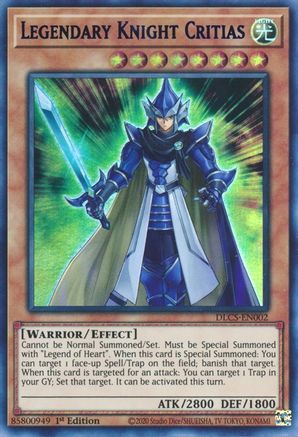 Legendary Knight Critias (Purple) (DLCS-EN002) - Dragons of Legend: The Complete Series 1st Edition