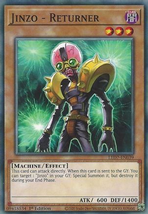 Jinzo - Returner (LED7-EN039) - Legendary Duelists: Rage of Ra Unlimited