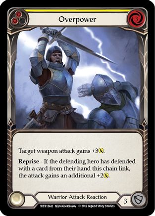 Overpower (Yellow) [WTR124-R] (Welcome to Rathe)  Alpha Print Rainbow Foil