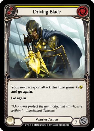 Driving Blade (Yellow) [U-WTR145] (Welcome to Rathe Unlimited)  Unlimited Rainbow Foil