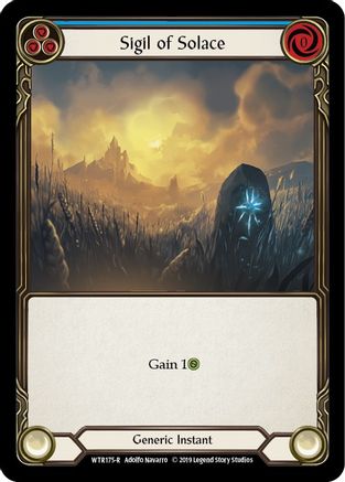 Sigil of Solace (Blue) [U-WTR175] (Welcome to Rathe Unlimited)  Unlimited Rainbow Foil