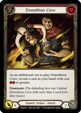 Demolition Crew (Red) [WTR179-C] (Welcome to Rathe)  Alpha Print Rainbow Foil