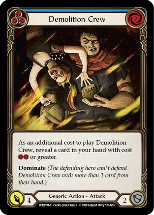Demolition Crew (Blue) [U-WTR181] (Welcome to Rathe Unlimited)  Unlimited Rainbow Foil