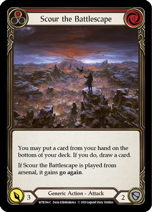 Scour the Battlescape (Red) [U-WTR194] (Welcome to Rathe Unlimited)  Unlimited Rainbow Foil
