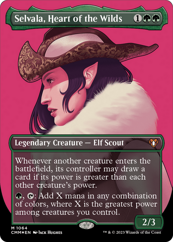 Selvala, Heart of the Wilds (Borderless Textured Foil Frame Break) [Commander Masters]