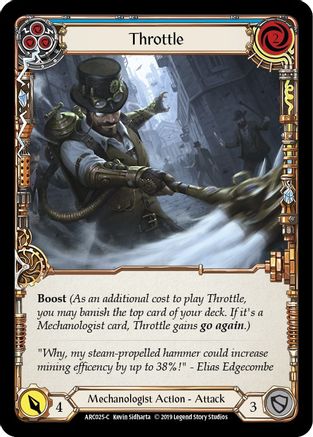 Throttle (Blue) [U-ARC025] (Arcane Rising Unlimited)  Unlimited Rainbow Foil
