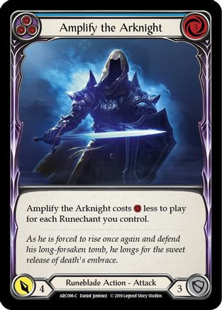 Amplify the Arknight (Blue) [U-ARC096] (Arcane Rising Unlimited)  Unlimited Rainbow Foil