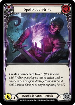 Spellblade Strike (Red) [U-ARC103] (Arcane Rising Unlimited)  Unlimited Rainbow Foil