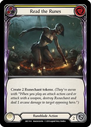 Read the Runes (Yellow) [ARC110-C] (Arcane Rising)  1st Edition Normal