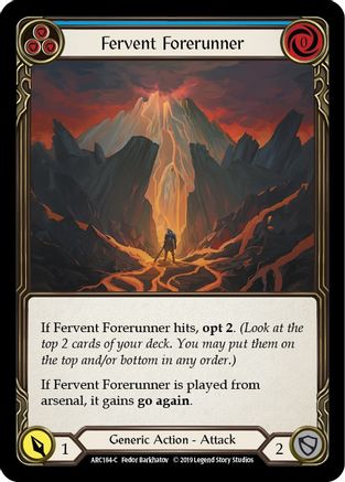 Fervent Forerunner (Blue) [ARC184-C] (Arcane Rising)  1st Edition Rainbow Foil