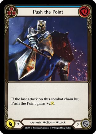 Push the Point (Blue) [U-ARC190] (Arcane Rising Unlimited)  Unlimited Rainbow Foil
