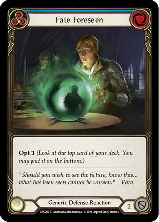 Fate Foreseen (Blue) [ARC202-C] (Arcane Rising)  1st Edition Rainbow Foil