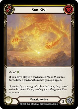 Sun Kiss (Yellow) [ARC213-C] (Arcane Rising)  1st Edition Rainbow Foil