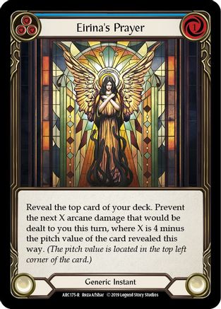 Eirina's Prayer (Blue) [ARC175-R] (Arcane Rising)  1st Edition Rainbow Foil