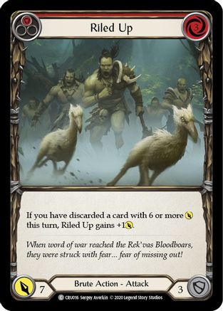 Riled Up (Red) [CRU016] (Crucible of War)  1st Edition Normal