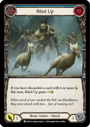 Riled Up (Blue) [CRU018] (Crucible of War)  1st Edition Normal