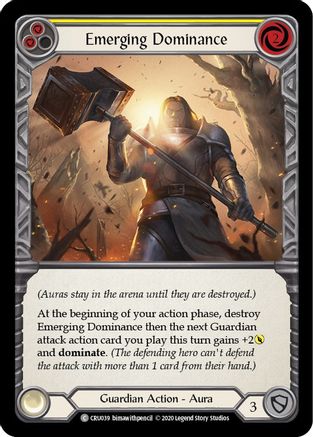 Emerging Dominance (Yellow) [CRU039] (Crucible of War)  1st Edition Rainbow Foil