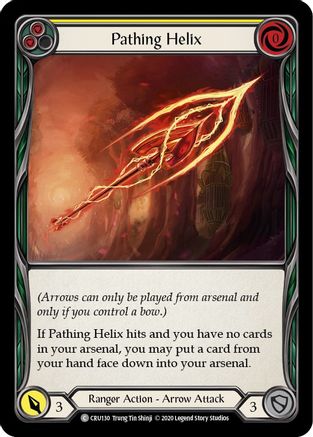 Pathing Helix (Yellow) [U-CRU130] (Crucible of War Unlimited)  Unlimited Rainbow Foil