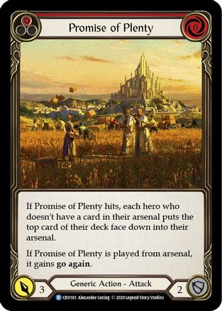 Promise of Plenty (Red) [U-CRU183] (Crucible of War Unlimited)  Unlimited Normal