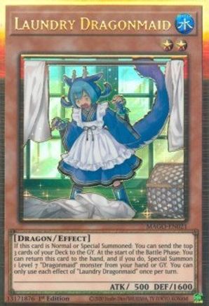 Laundry Dragonmaid (MAGO-EN021) - Maximum Gold 1st Edition