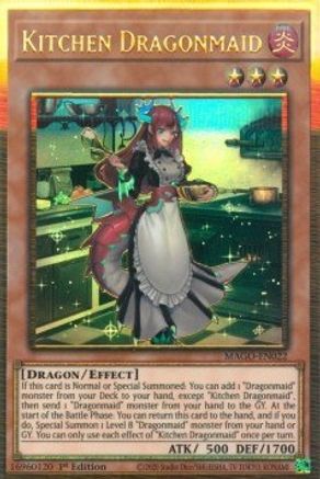 Kitchen Dragonmaid (MAGO-EN022) - Maximum Gold 1st Edition
