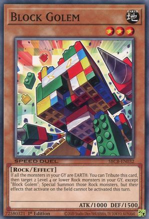 Block Golem (SBCB-EN032) - Speed Duel: Battle City Box 1st Edition
