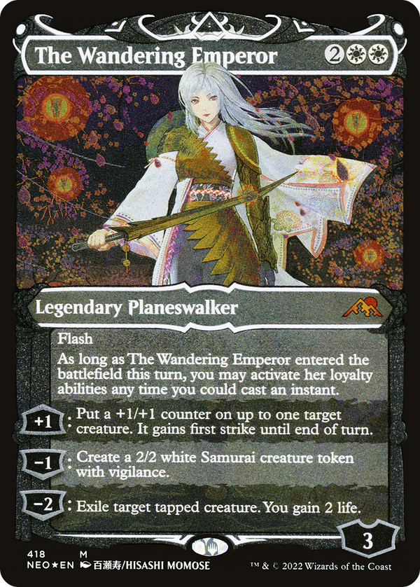 The Wandering Emperor (Showcase) (Foil Etched) [Kamigawa: Neon Dynasty]