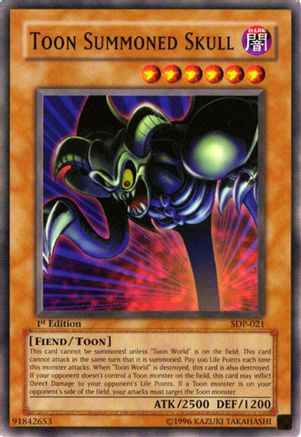 Toon Summoned Skull (SDP-021) - Starter Deck: Pegasus 1st Edition
