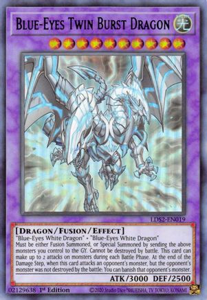 Blue-Eyes Twin Burst Dragon (Green) (LDS2-EN019) - Legendary Duelists: Season 2 1st Edition