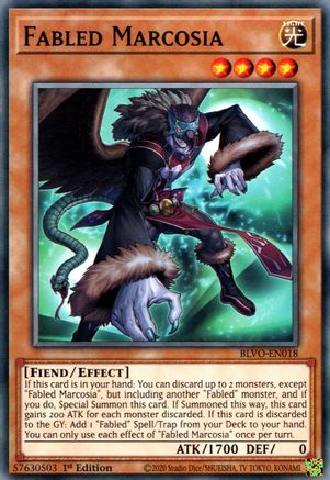 Fabled Marcosia (BLVO-EN018) - Blazing Vortex 1st Edition