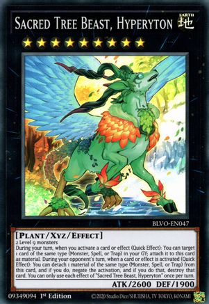 Sacred Tree Beast, Hyperyton (BLVO-EN047) - Blazing Vortex 1st Edition