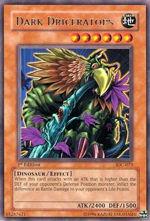 Dark Driceratops (IOC-073) - Invasion of Chaos 1st Edition
