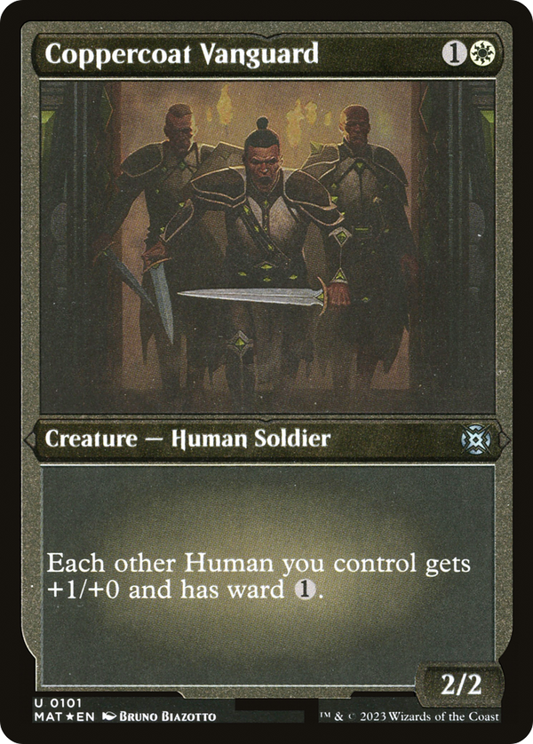 Coppercoat Vanguard (Foil Etched) [March of the Machine: The Aftermath]