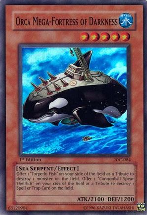 Orca Mega-Fortress of Darkness (IOC-084) - Invasion of Chaos 1st Edition