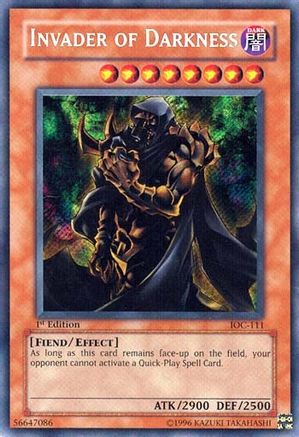 Invader of Darkness (IOC-111) - Invasion of Chaos 1st Edition