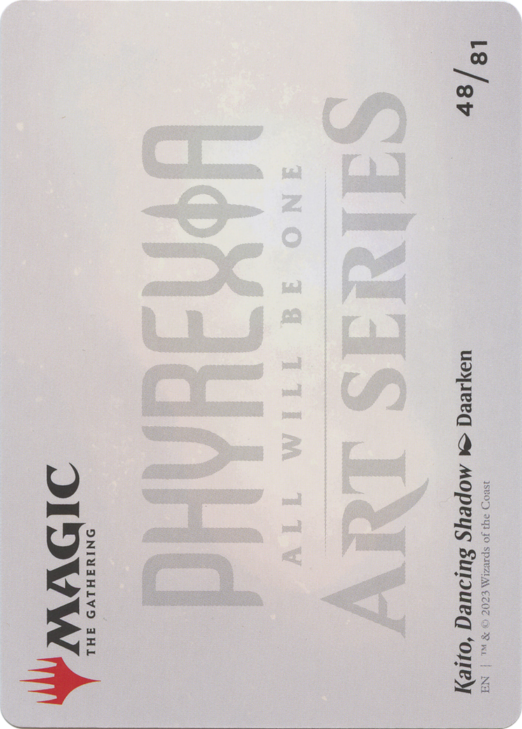 Kaito, Dancing Shadow // Kaito, Dancing Shadow (AONE-048) - Phyrexia: All Will Be One Art Series (Borderless)