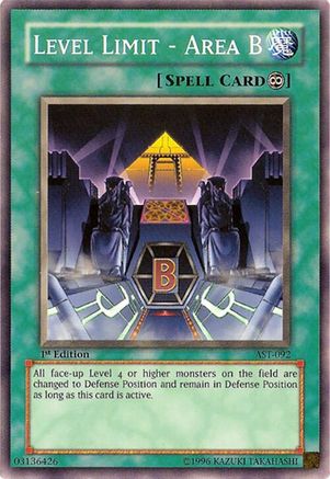 Level Limit - Area B (AST-092) - Ancient Sanctuary 1st Edition