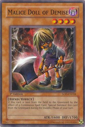 Malice Doll of Demise (SOD-EN018) - Soul of the Duelist Unlimited