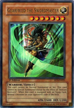Gearfried the Swordmaster (FET-EN022) - Flaming Eternity 1st Edition