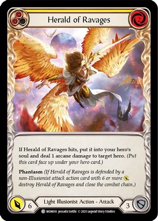 Herald of Ravages (Yellow) [MON018] (Monarch)  1st Edition Normal