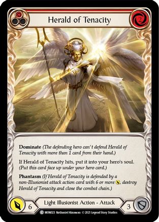Herald of Tenacity (Red) [MON023] (Monarch)  1st Edition Normal