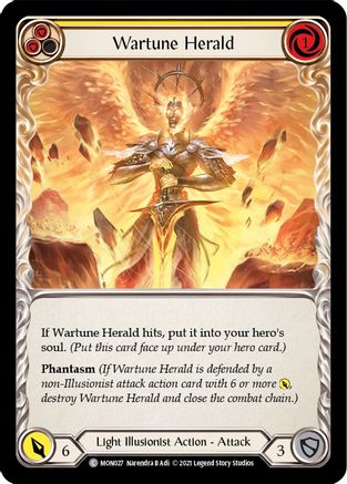 Wartune Herald (Yellow) [MON027-RF] (Monarch)  1st Edition Rainbow Foil