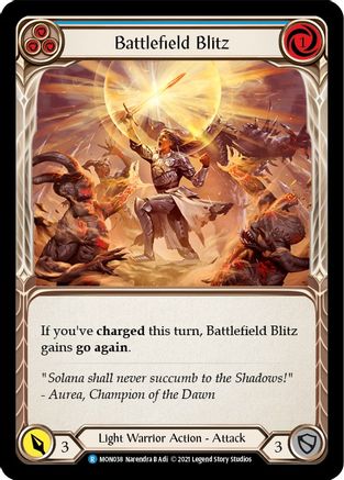Battlefield Blitz (Blue) [MON038] (Monarch)  1st Edition Normal