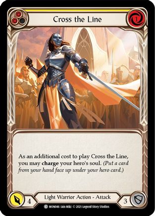 Cross the Line (Yellow) [MON046] (Monarch)  1st Edition Normal