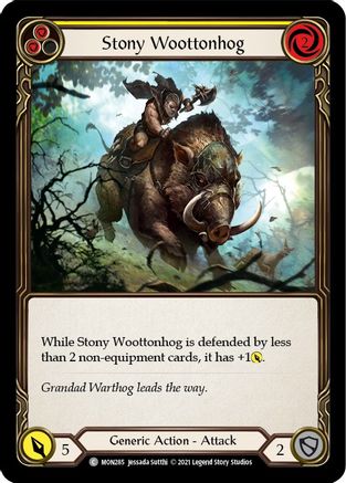 Stony Woottonhog (Yellow) [MON285-RF] (Monarch)  1st Edition Rainbow Foil