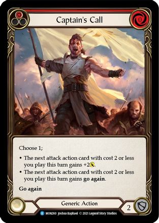 Captain's Call (Red) [MON260] (Monarch)  1st Edition Normal