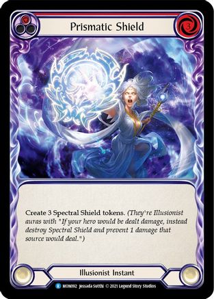 Prismatic Shield (Red) [MON092-RF] (Monarch)  1st Edition Rainbow Foil
