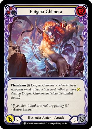 Enigma Chimera (Yellow) [MON099-RF] (Monarch)  1st Edition Rainbow Foil