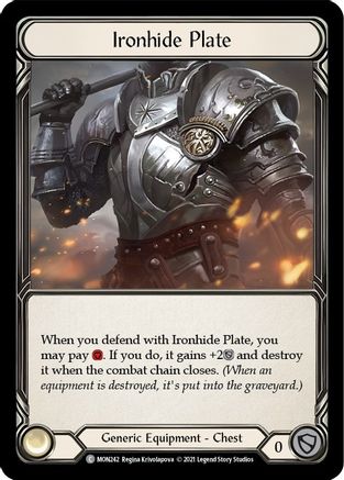 Ironhide Plate [U-MON242-RF] (Monarch Unlimited)  Unlimited Rainbow Foil
